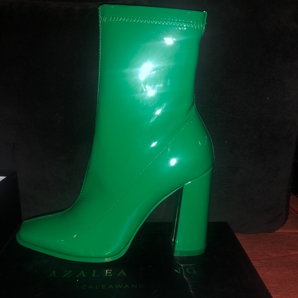 Azalea Wang ankle boots green size 8.5
